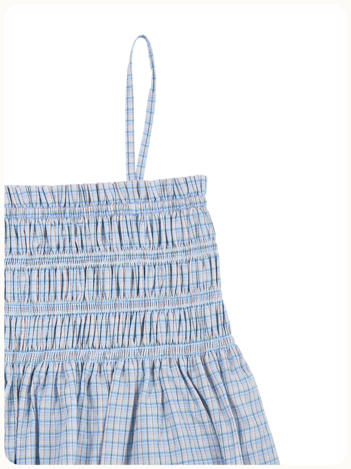 헬로 선라이즈(HELLO SUNRISE) HS Two Poket Mini Dress_Blue Check