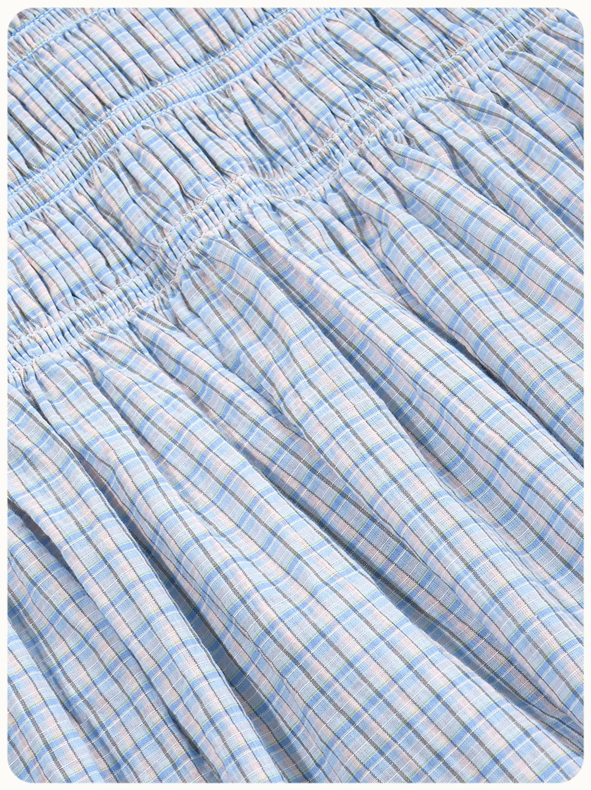 헬로 선라이즈(HELLO SUNRISE) HS Two Poket Mini Dress_Blue Check