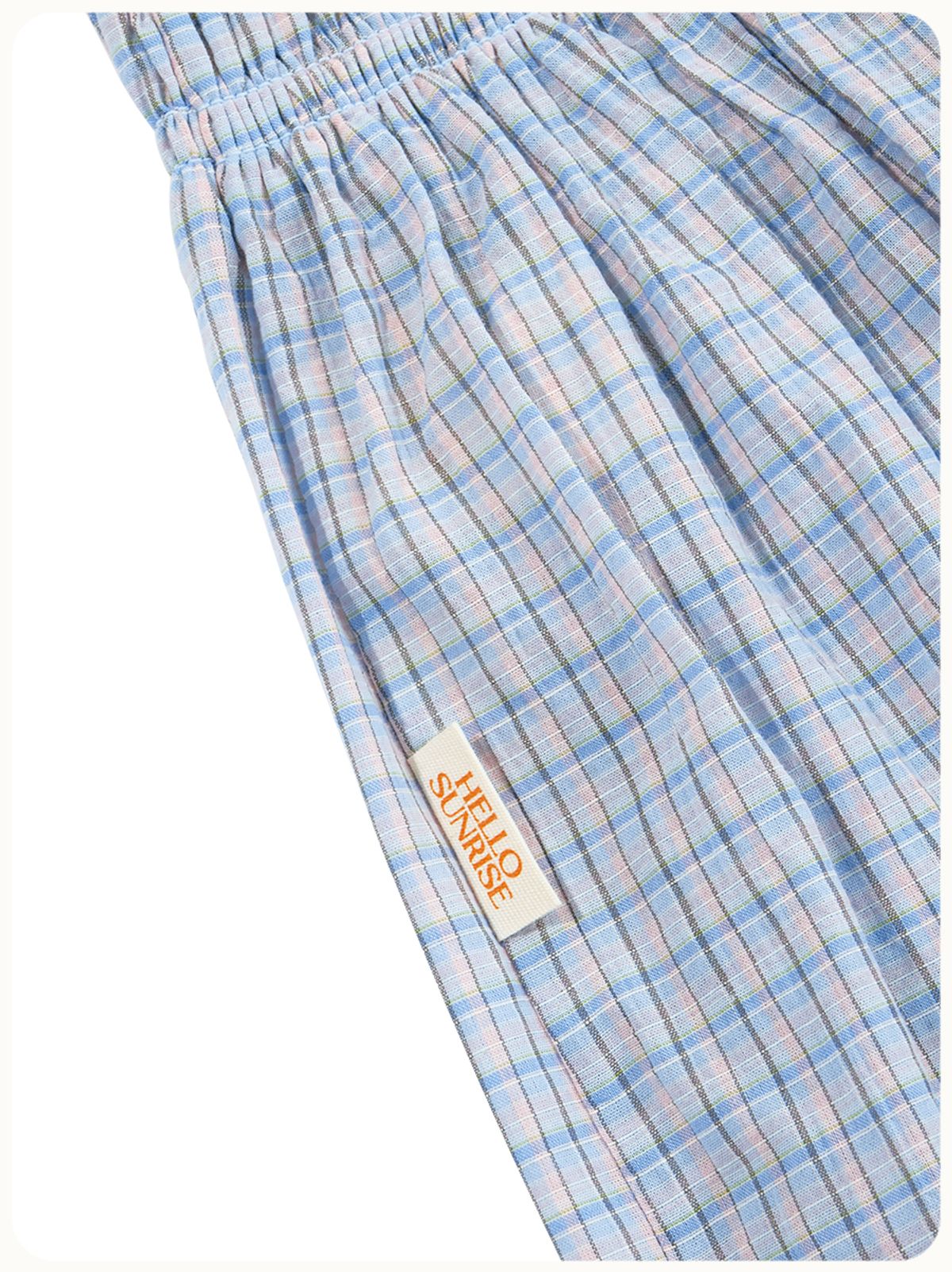 헬로 선라이즈(HELLO SUNRISE) HS Two Poket Mini Dress_Blue Check