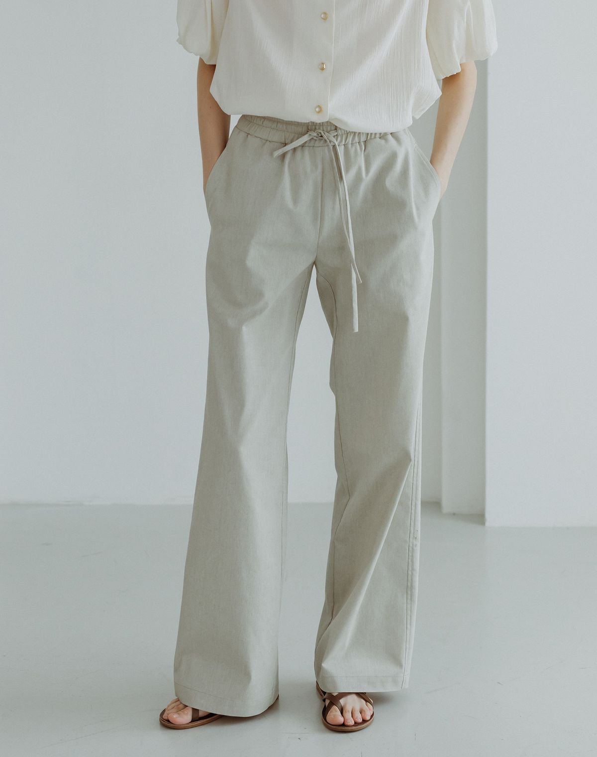 지에마르(GIEMAR) 섬머 밴딩 팬츠 카키 SUMMER BANDING PANTS KHAKI