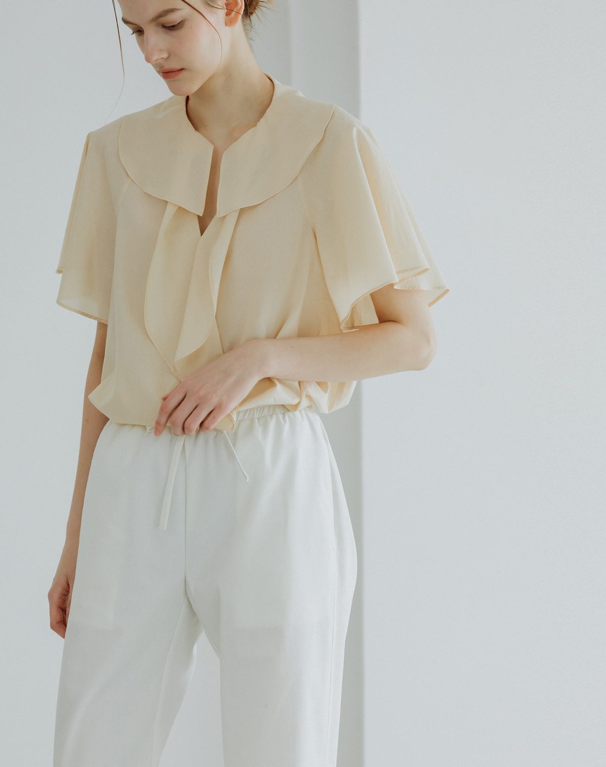 지에마르(GIEMAR) 섬머 밴딩 팬츠 아이보리 SUMMER BANDING PANTS IVORY