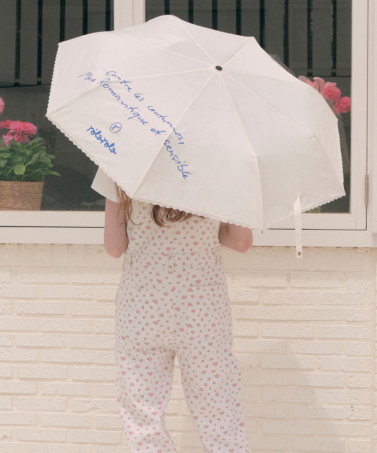 로라로라(ROLAROLA) RIBBON LACE UMBRELLA IVORY
