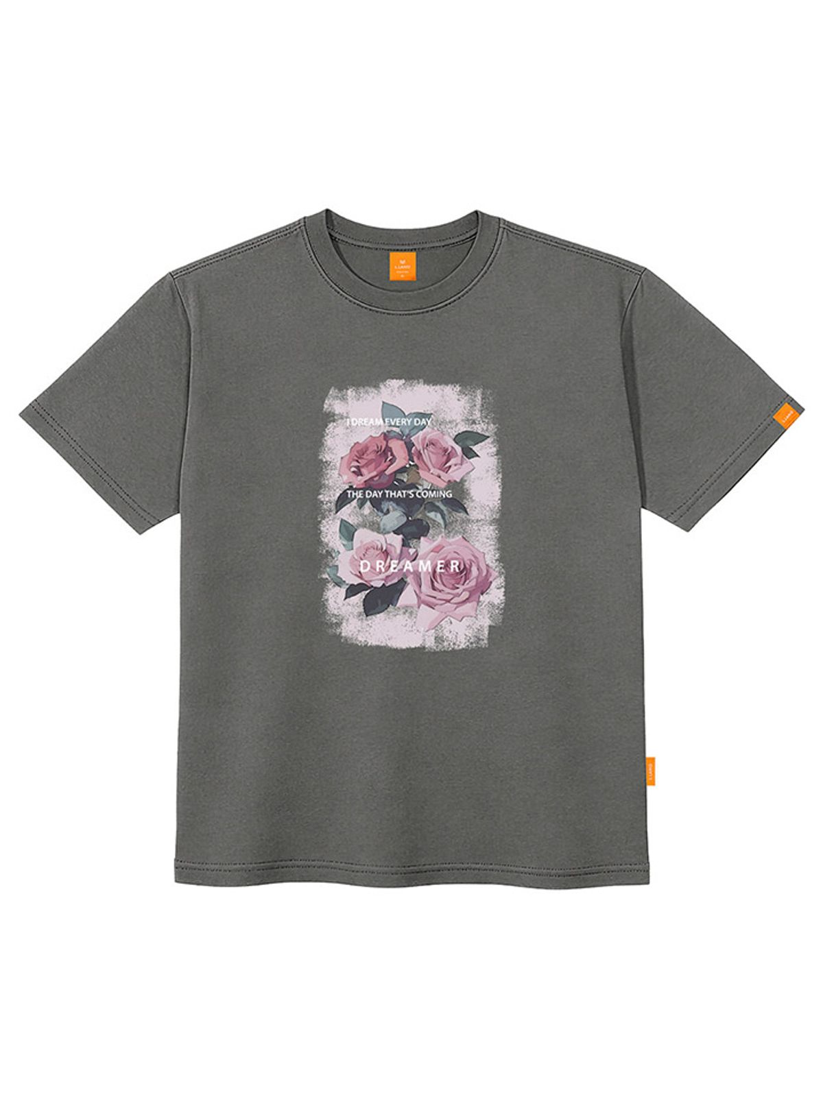엘라모(LLAMO) 핑크로즈 반팔티셔츠 남녀공용 빅사이즈 S~4XL