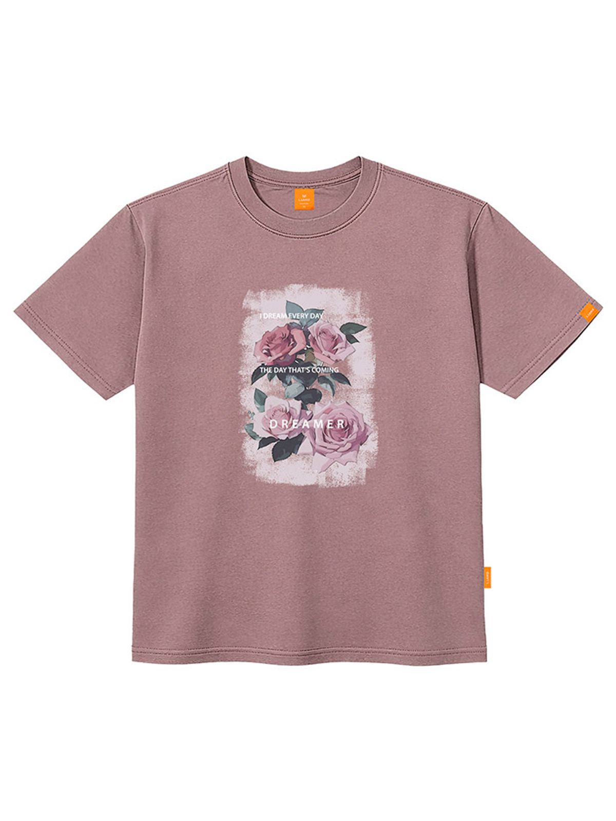 엘라모(LLAMO) 핑크로즈 반팔티셔츠 남녀공용 빅사이즈 S~4XL