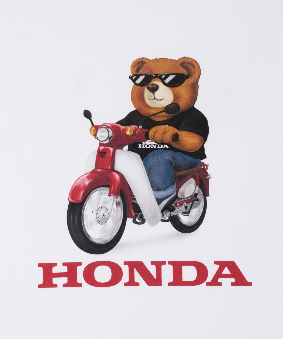 핍스 모터사이클(PHYPS MOTORCYCLE) Honda Bear T-shirt White