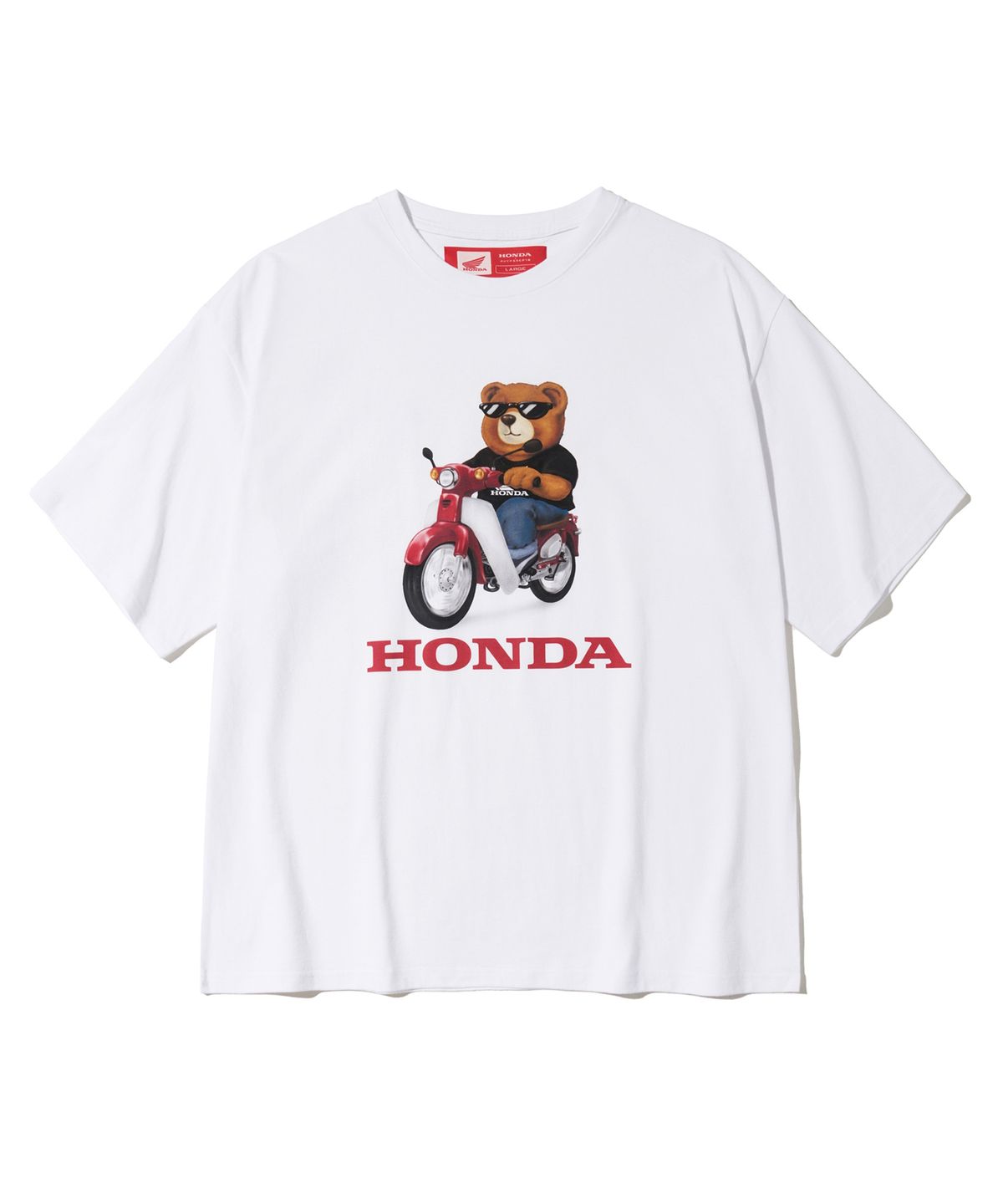 핍스 모터사이클(PHYPS MOTORCYCLE) Honda Bear T-shirt White