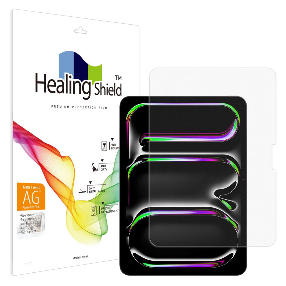 힐링쉴드(HEALINGSHIELD) [1pack] 아이패드 프로 7세대 11 항균 종이질감 블루라이트차단 액정보호필름