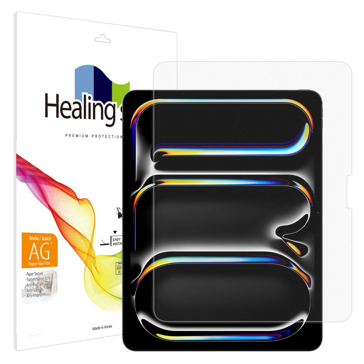 힐링쉴드(HEALINGSHIELD) [1pack] 아이패드 프로 7세대 13 항균 종이질감 블루라이트차단 액정보호필름