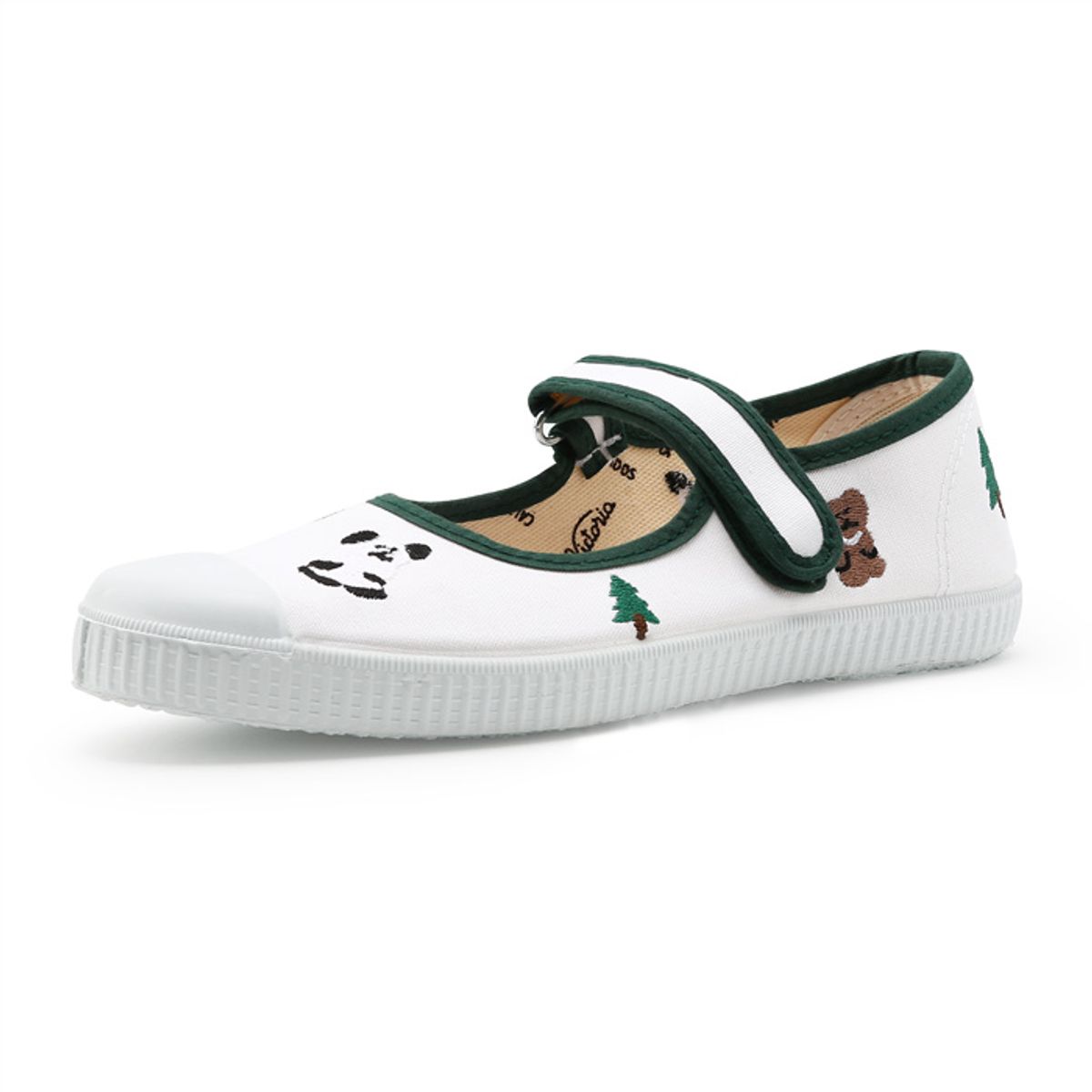 빅토리아 슈즈(VICTORIA SHOES) [빅토리아슈즈 x 다이노탱] 메르세데스 라바다 코튼 스트랩 스니커즈 (1168923-VERDE)