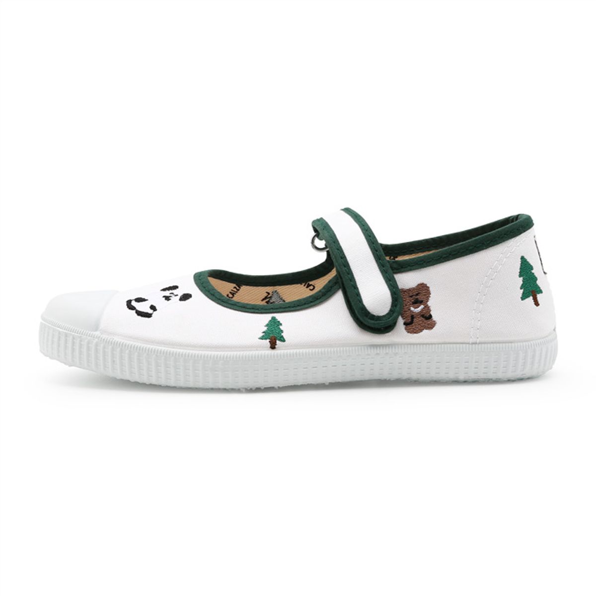빅토리아 슈즈(VICTORIA SHOES) [빅토리아슈즈 x 다이노탱] 메르세데스 라바다 코튼 스트랩 스니커즈 (1168923-VERDE)