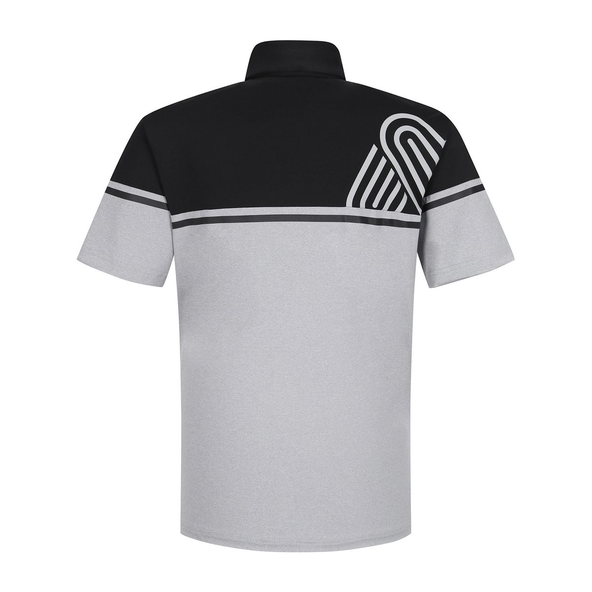 마틴골프(MARTINE GOLF) Half&Half Stripe Polo Shirts_M/Grey (Men)
