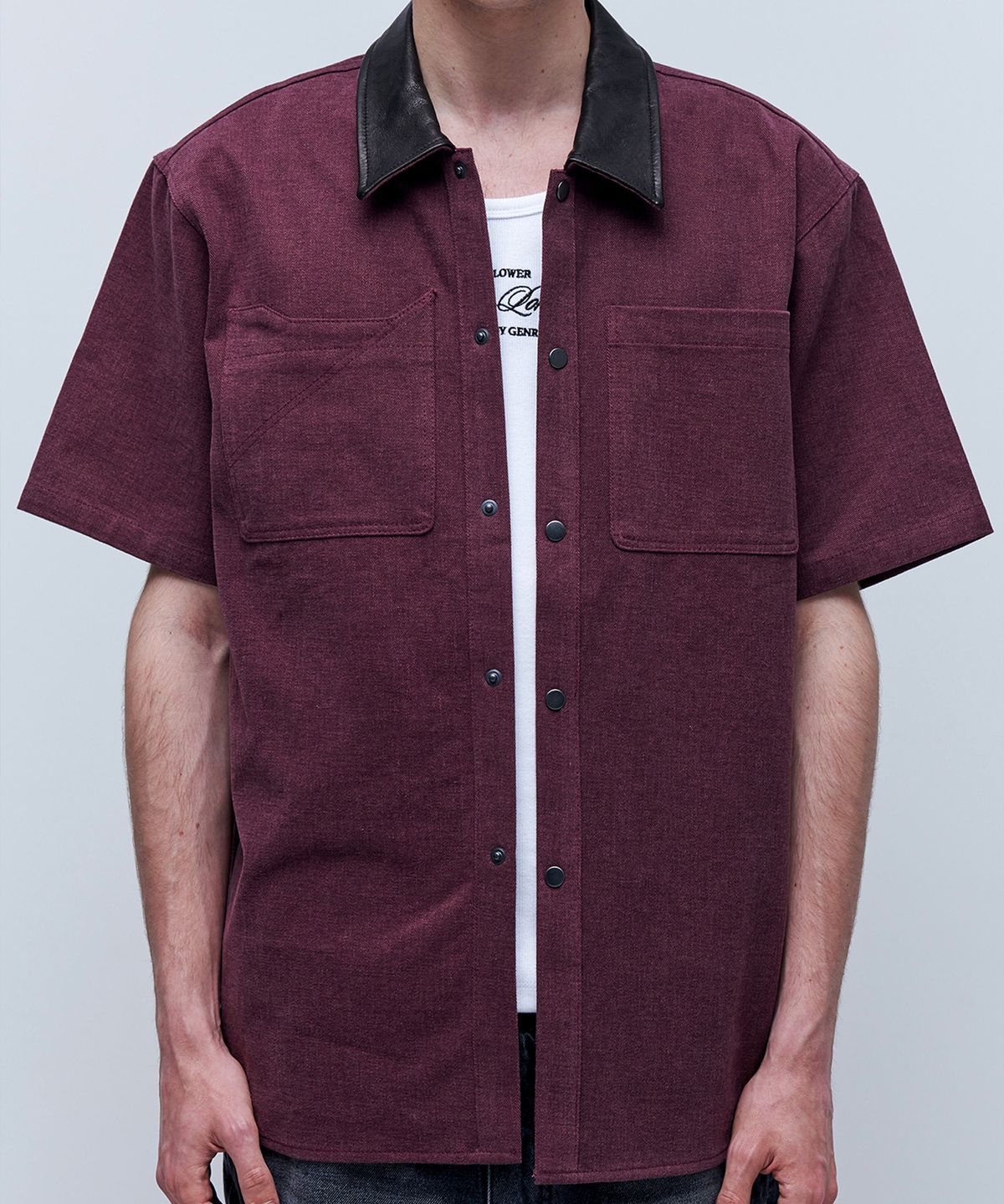애니타임로릭(ANYTIME LOREAK) SUNFLOWER WORK SHIRT - BURGUNDY