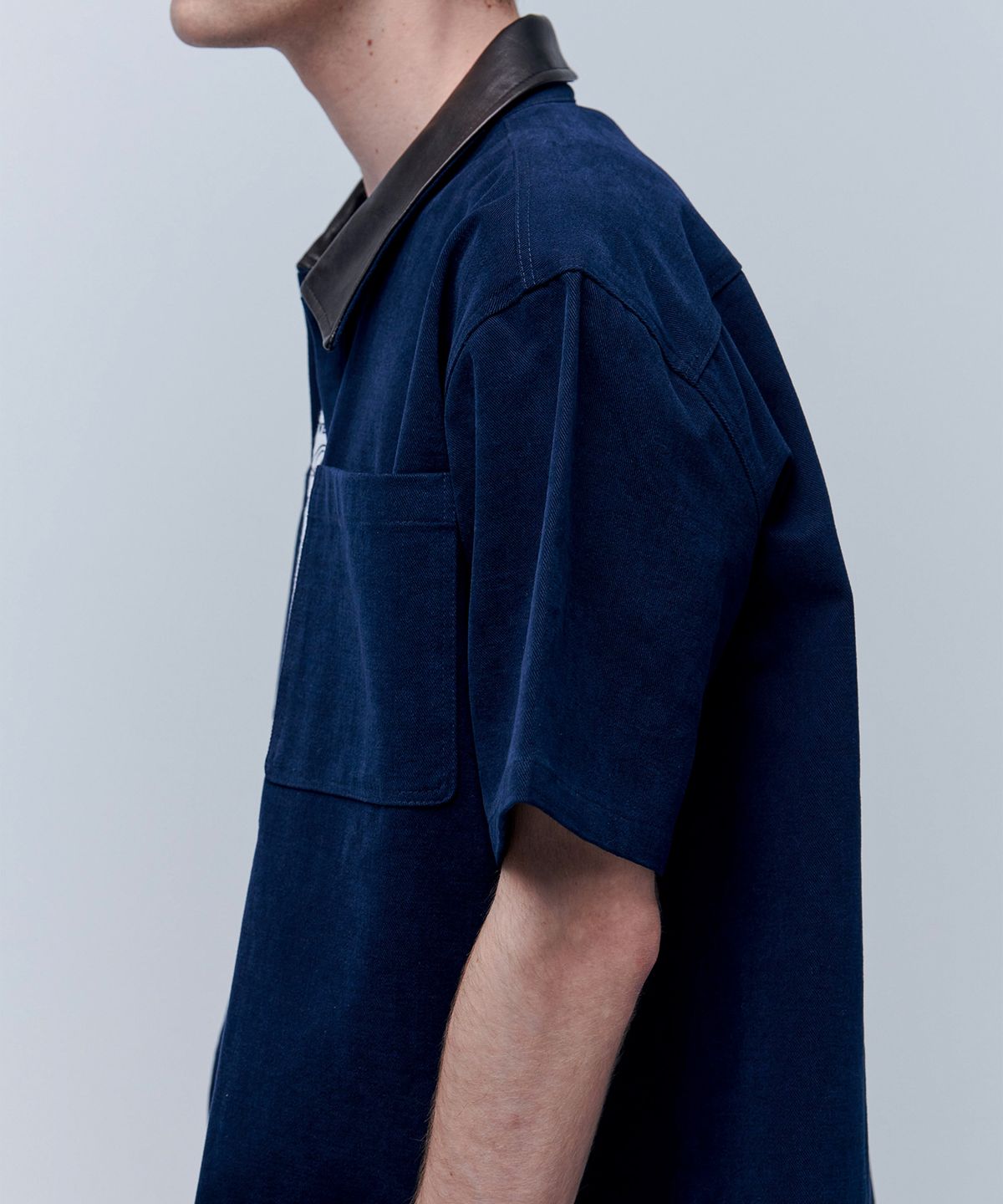애니타임로릭(ANYTIME LOREAK) SUNFLOWER WORK SHIRT - NAVY