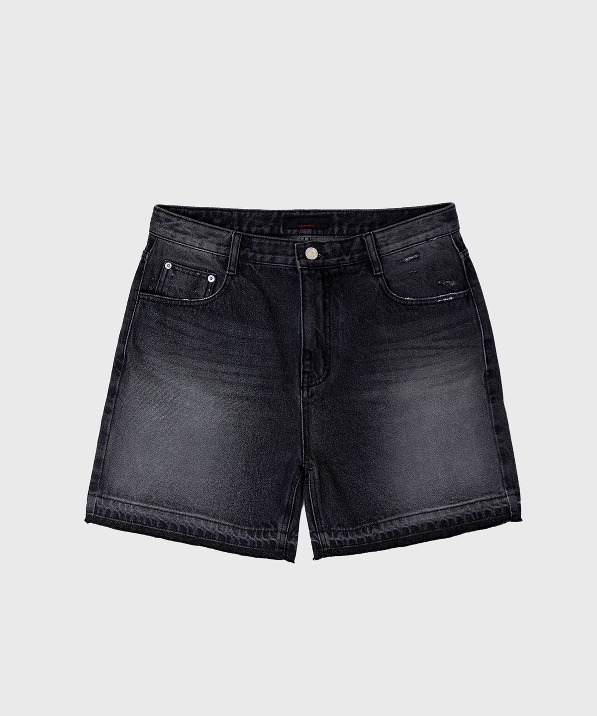 애니타임로릭(ANYTIME LOREAK) PEONY DENIM SHORTS - BLACK