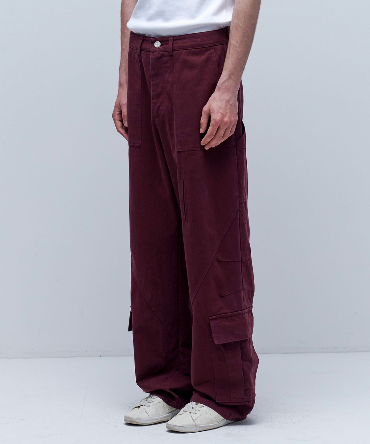 애니타임로릭(ANYTIME LOREAK) LAVENDER WORK PANTS - BURGUNDY