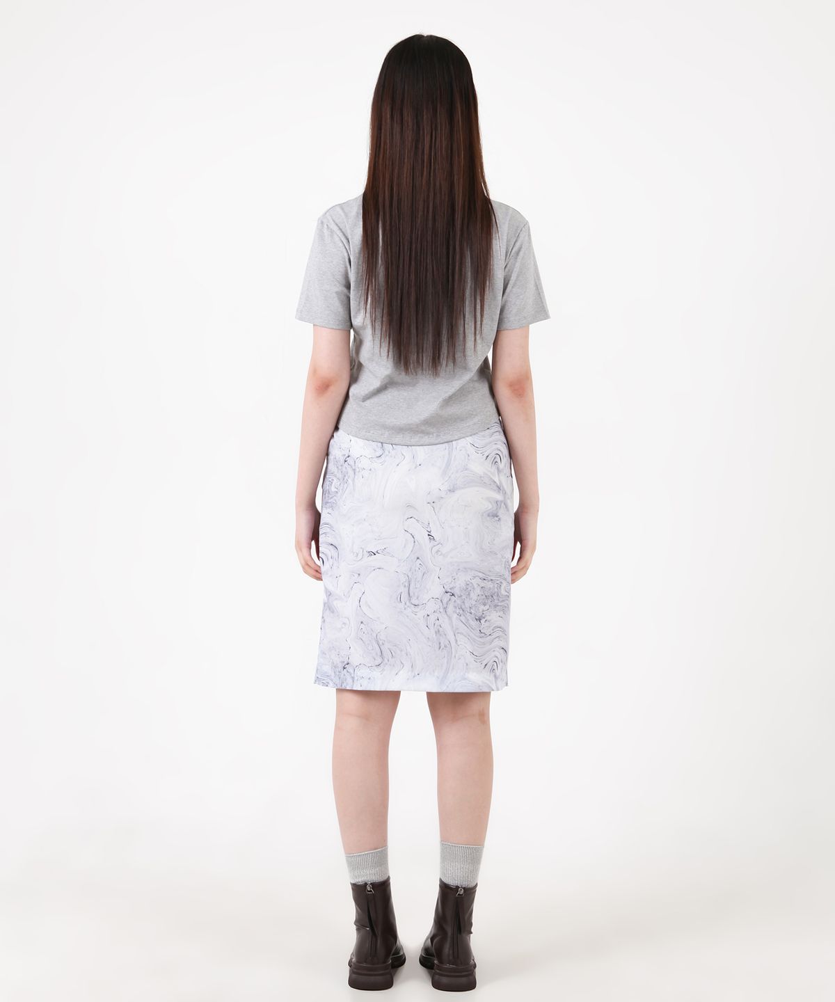 카타르시스(KATHARSIS) 캣러버 세미 크롭 티셔츠 그레이 ONE SIZE