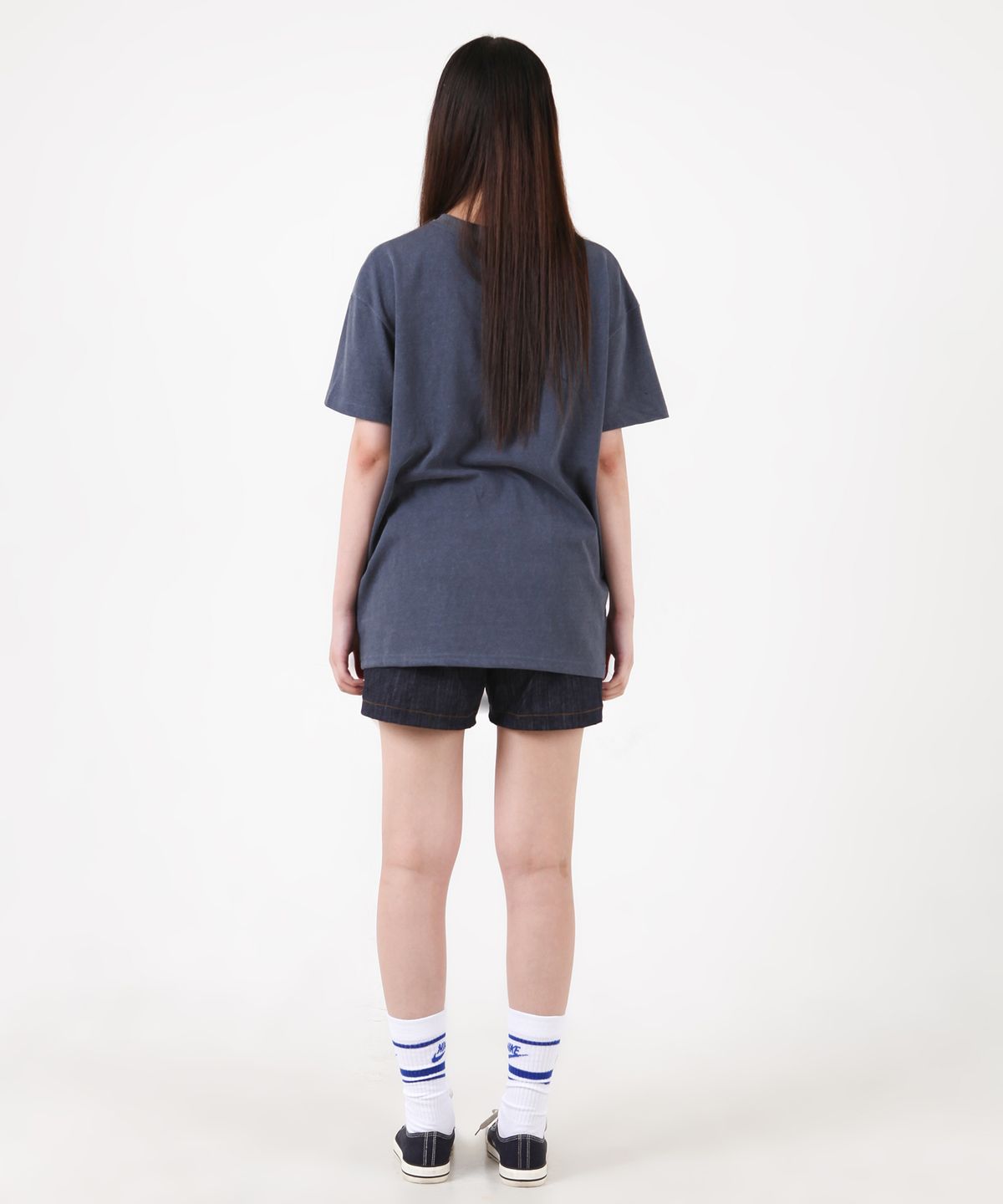 카타르시스(KATHARSIS) 캣 러버 브이넥 티셔츠 다크블루 ONE SIZE