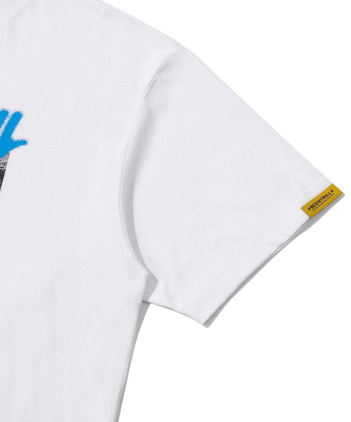 빈트릴(BEENTRILL) 서핑 앤 비치 스프레이 오버핏 반팔 티셔츠(화이트)