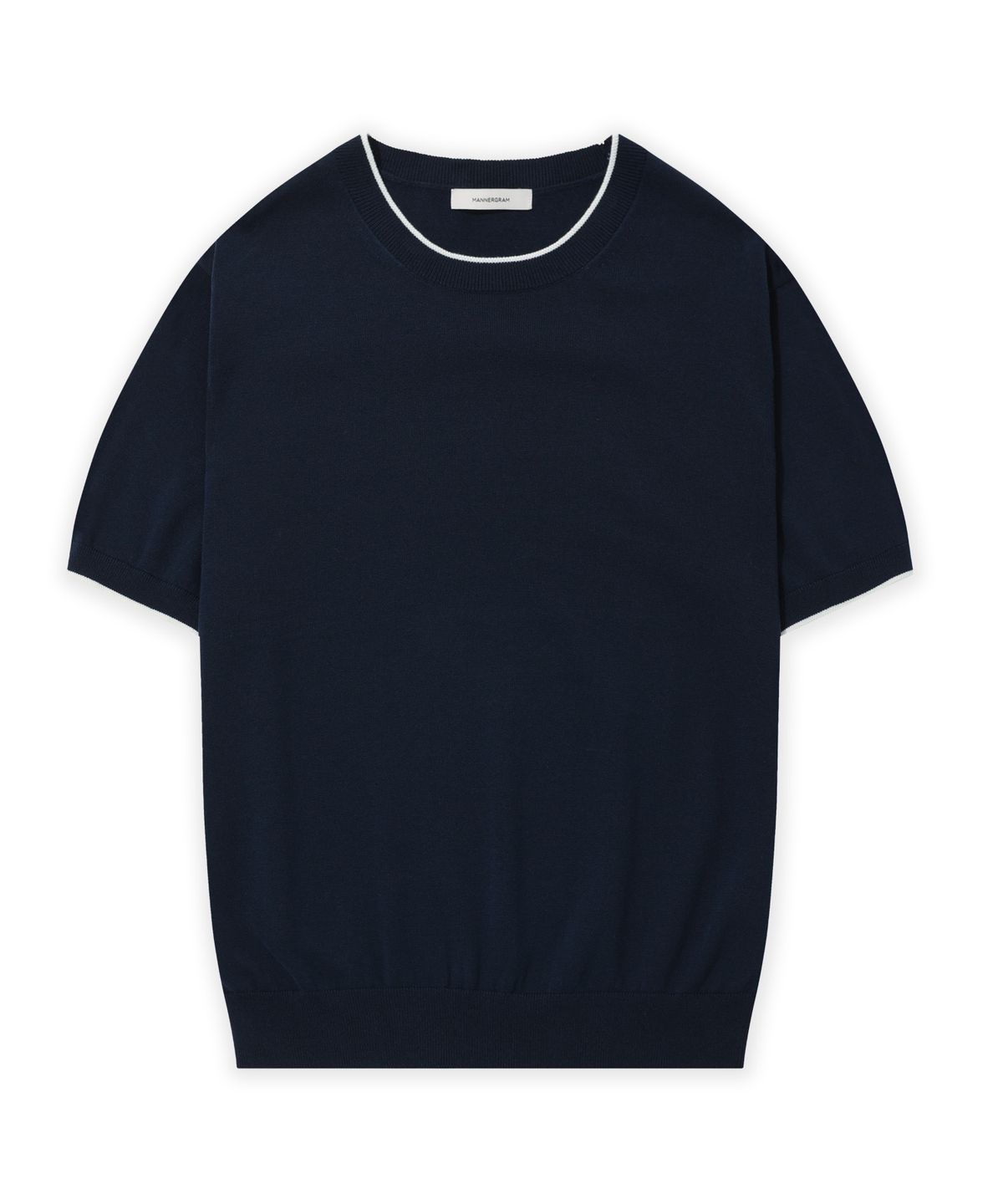 매너그램(MANNERGRAM) Superfine Cotton Siket 라운드 반팔니트