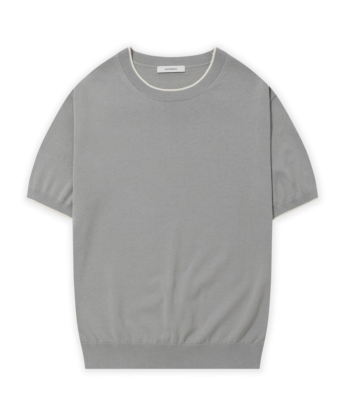 매너그램(MANNERGRAM) Superfine Cotton Siket 라운드 반팔니트