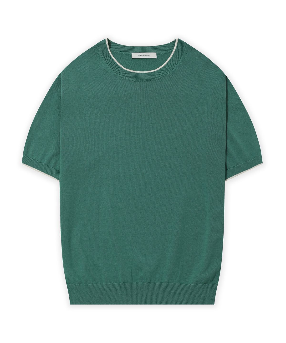 매너그램(MANNERGRAM) Superfine Cotton Siket 라운드 반팔니트