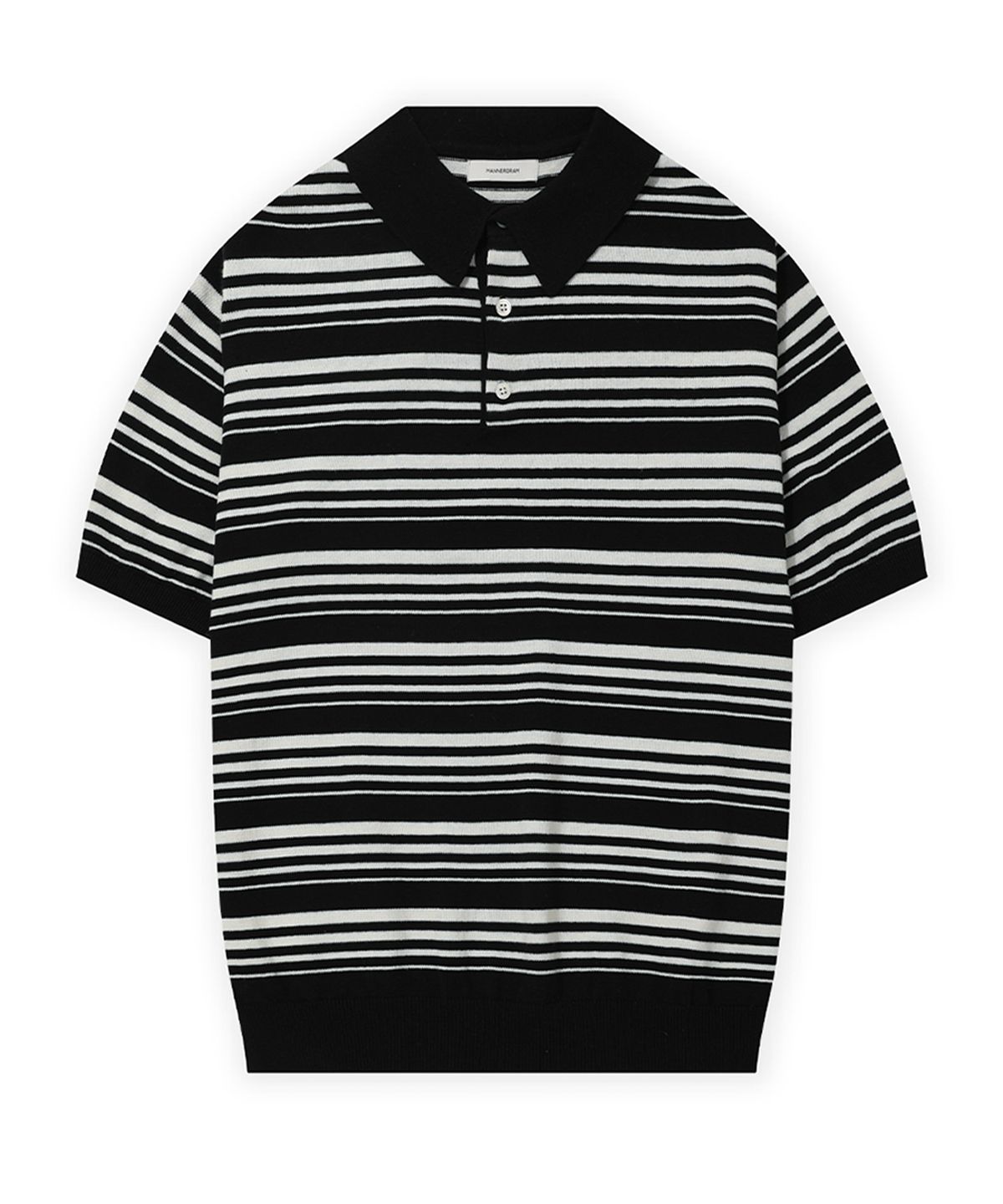 매너그램(MANNERGRAM) Nature Cotton100 스트라이프 카라 반팔니트 - 5 COLOR