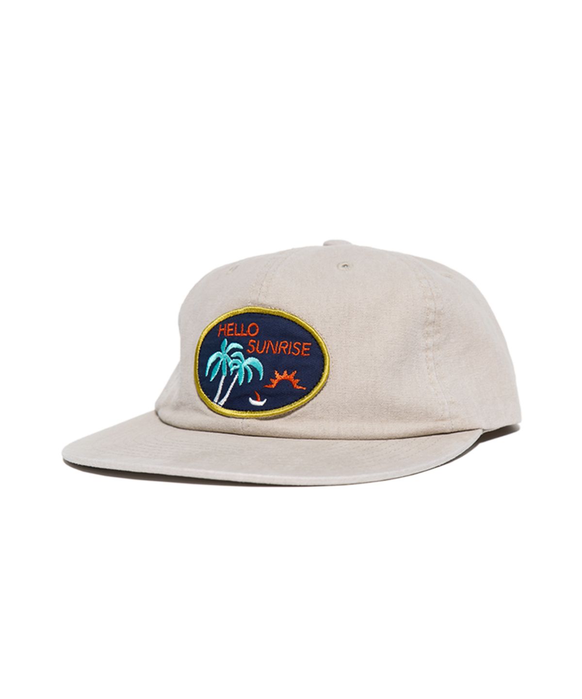 헬로 선라이즈(HELLO SUNRISE) HS Palm Tree Wappen 6Panel Cap_Beige