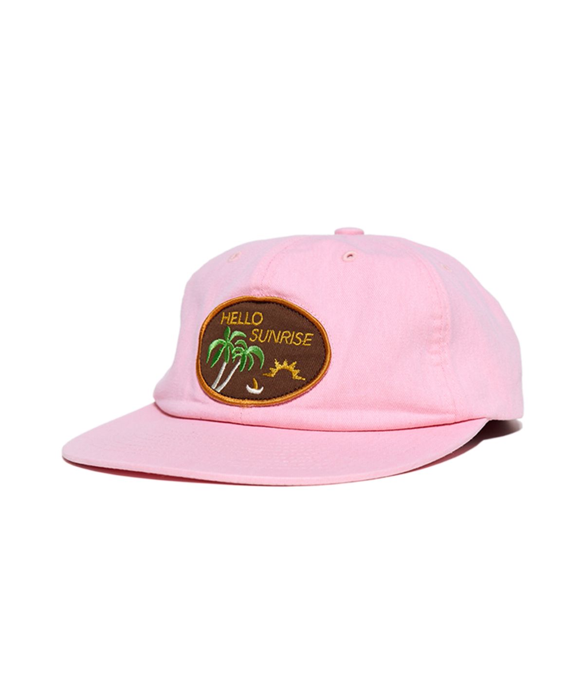 헬로 선라이즈(HELLO SUNRISE) HS Palm Tree Wappen 6Panel Cap_Coral Pink