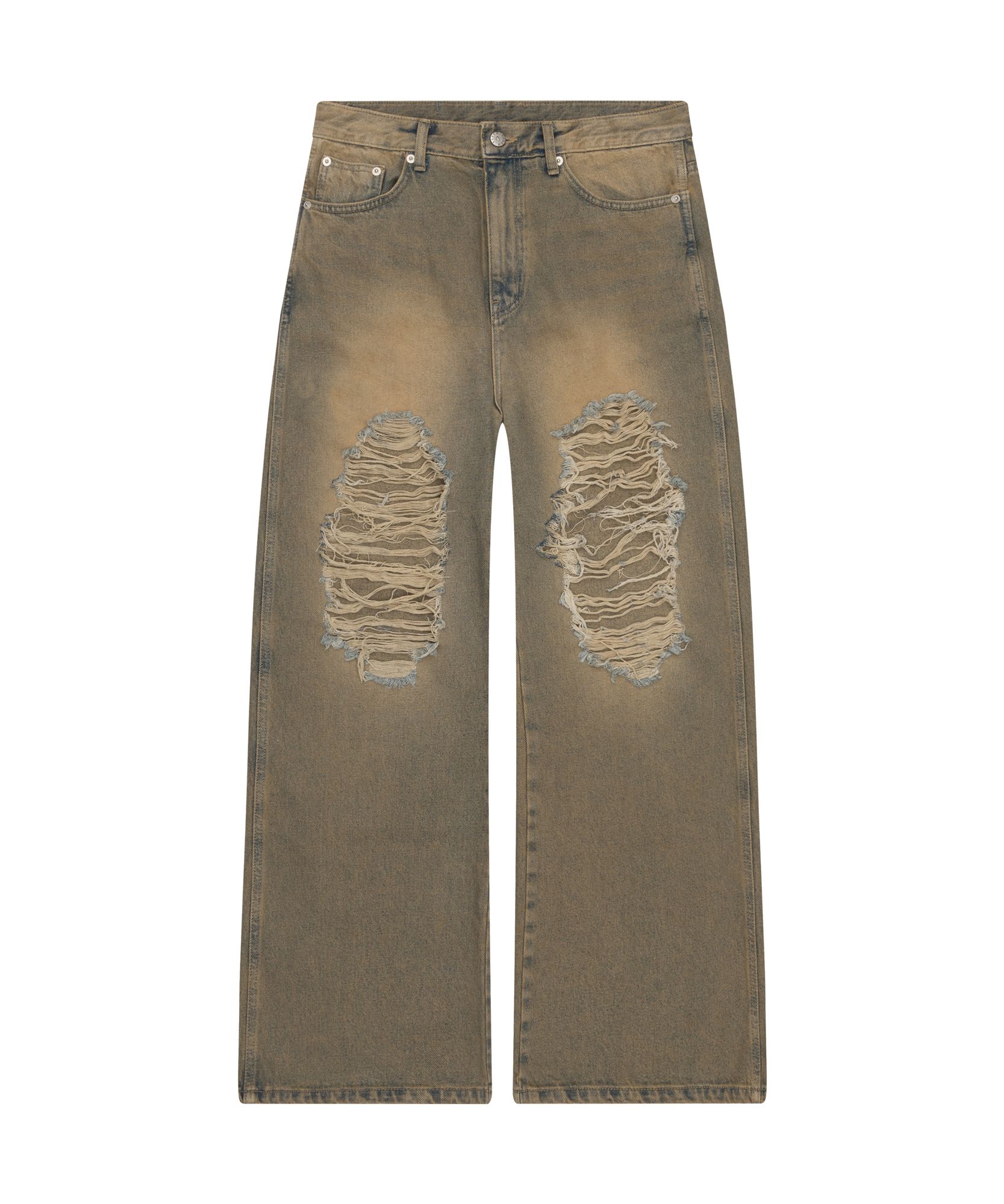 ◆AAKAM◆ Washed Western Pocket Denim Pants Desert Sand MUSINSA | AAKAM Distressed Western Pocket Denim Pants