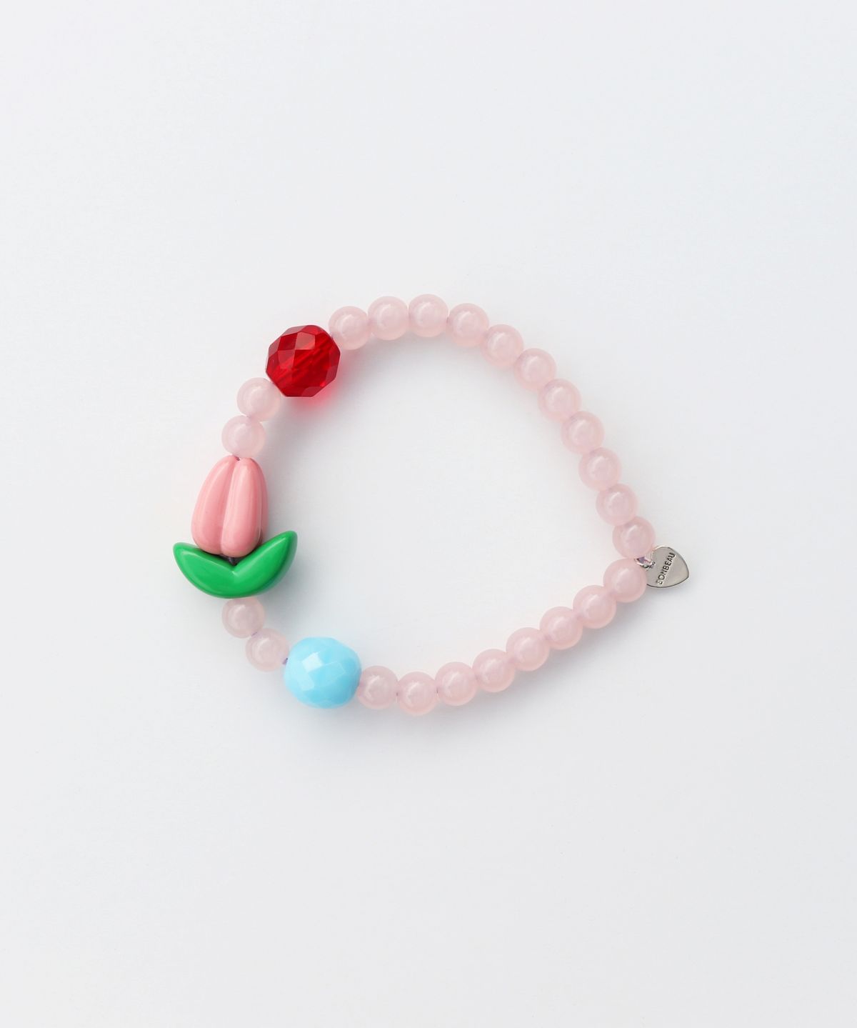 봉보(BONBEAU) Jace tulip color glass ball Bracelet 튤립 참 체코 글라스 볼 비즈 밴딩 팔찌