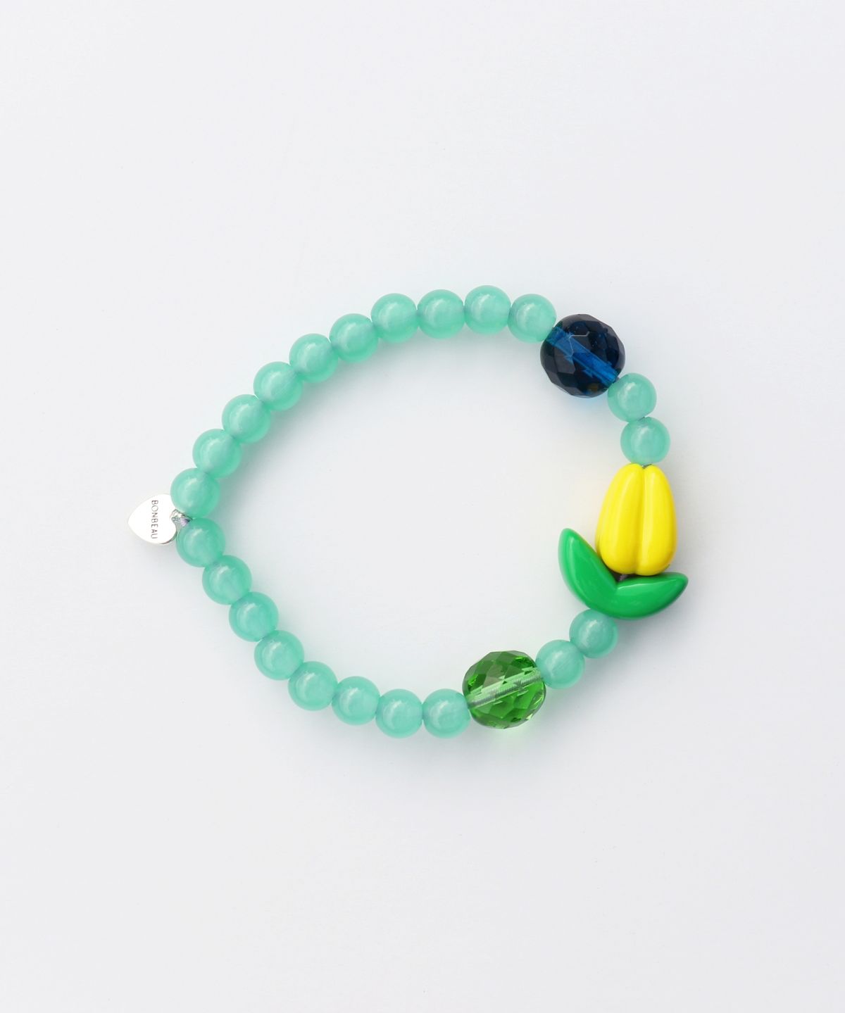봉보(BONBEAU) Jace tulip color glass ball Bracelet 튤립 참 체코 글라스 볼 비즈 밴딩 팔찌