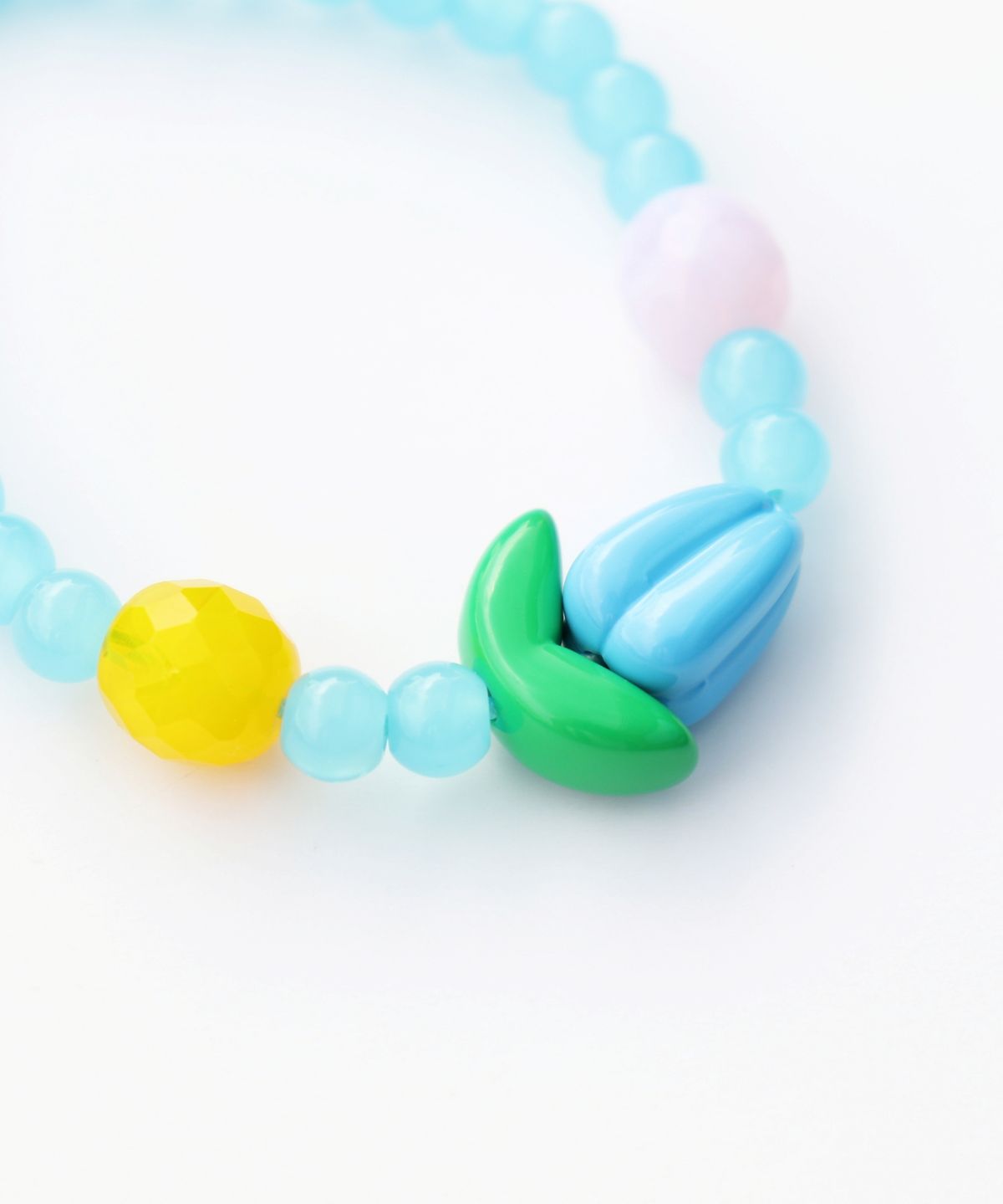 봉보(BONBEAU) Jace tulip color glass ball Bracelet 튤립 참 체코 글라스 볼 비즈 밴딩 팔찌
