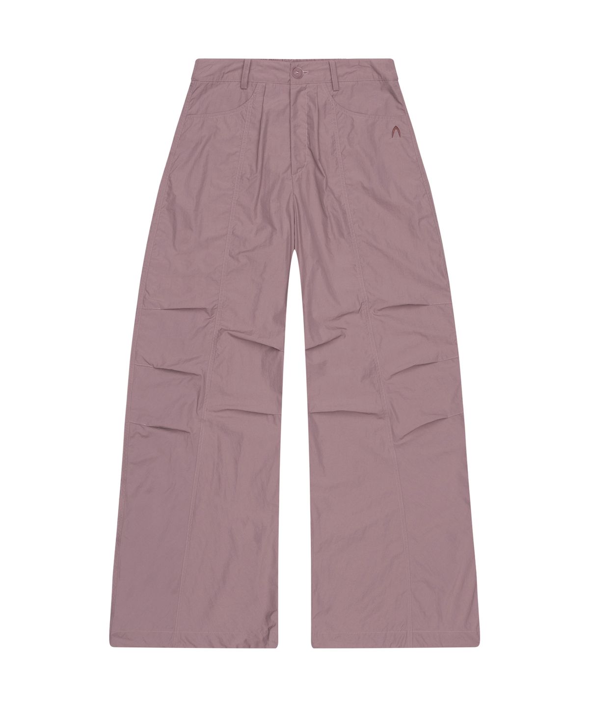 아캄(AAKAM) 98 Printed Knee Pin-tuck Nylon Pants (Dusty Pink)