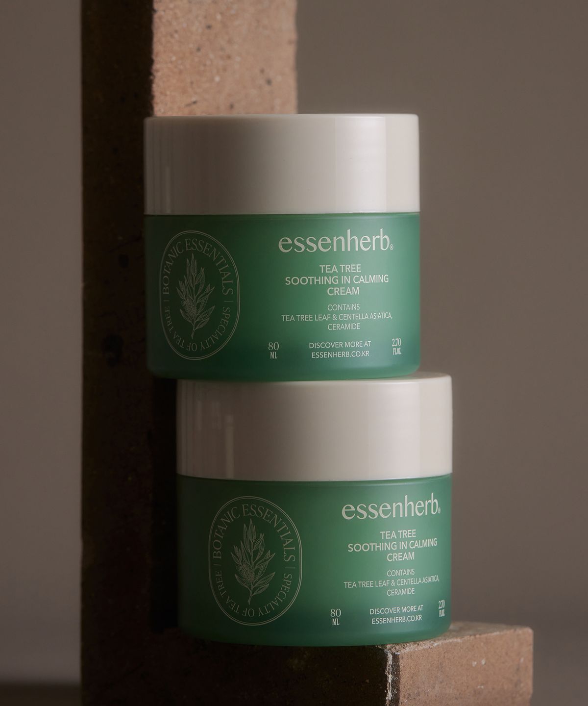 에센허브(ESSENHERB) [2개] 티트리 수딩 인 카밍 크림 80ml x2