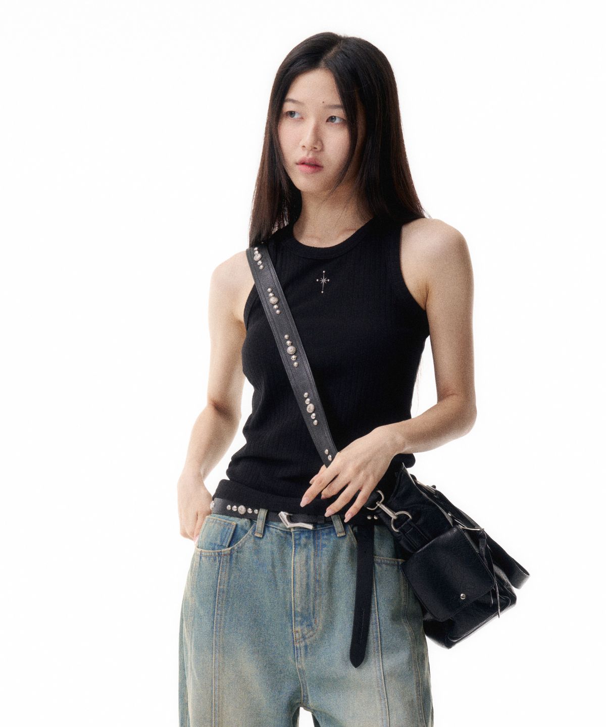 이우가마카라스(IUGAMAKARAS) Studded Strap (Black)