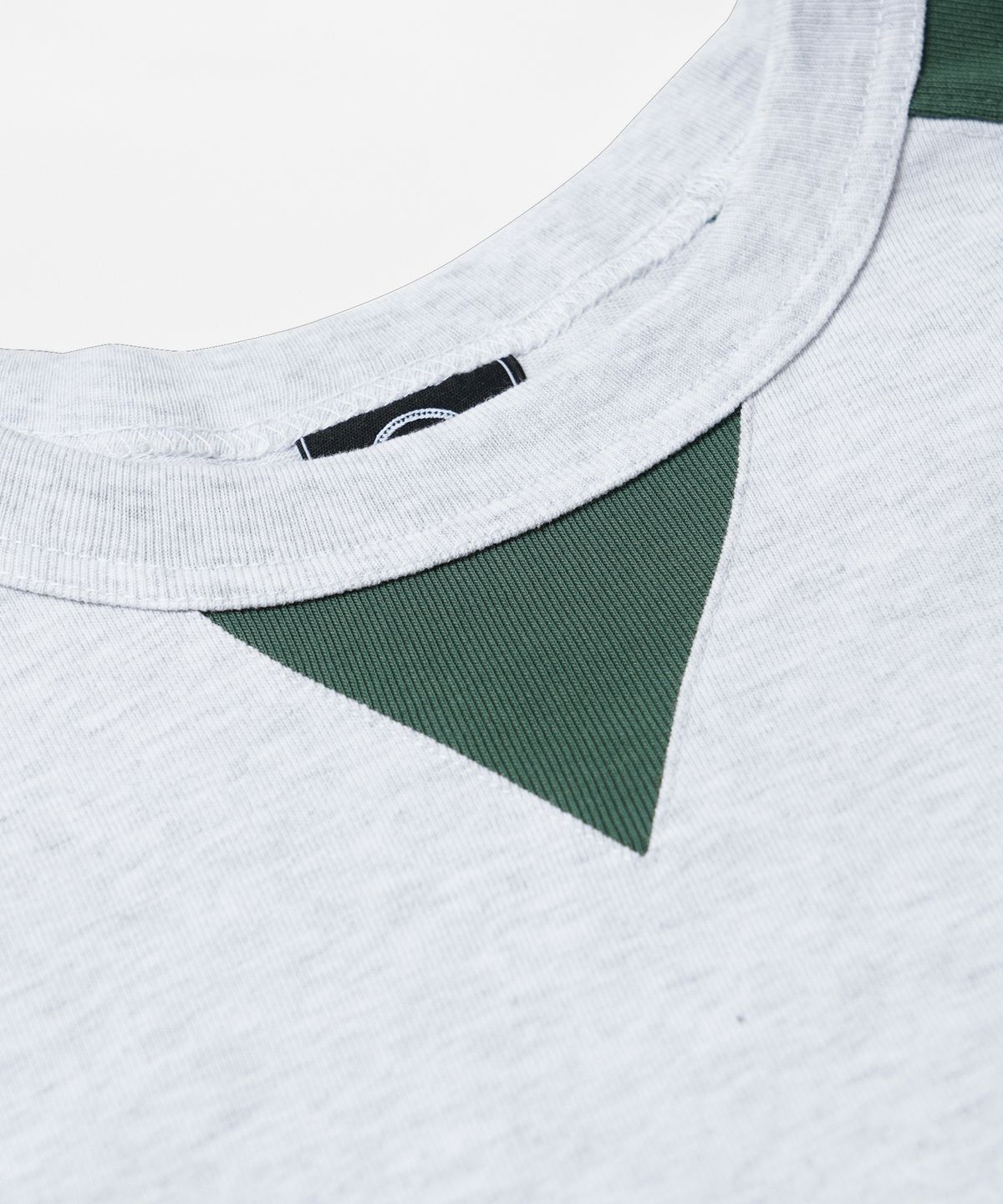 프리즘웍스(FRIZMWORKS) ROUNDED RAGLAN HALF TEE _ FOREST GREEN