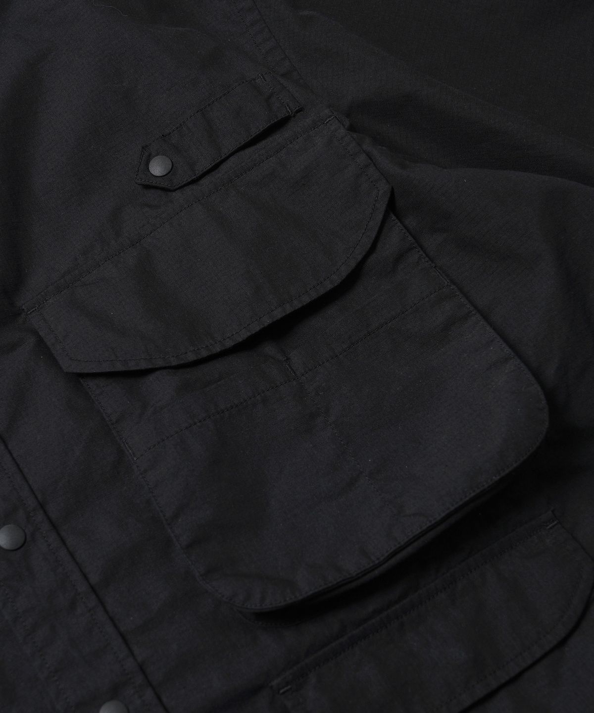 프리즘웍스(FRIZMWORKS) CN RIPSTOP FISHING HALF SHIRT _ BLACK