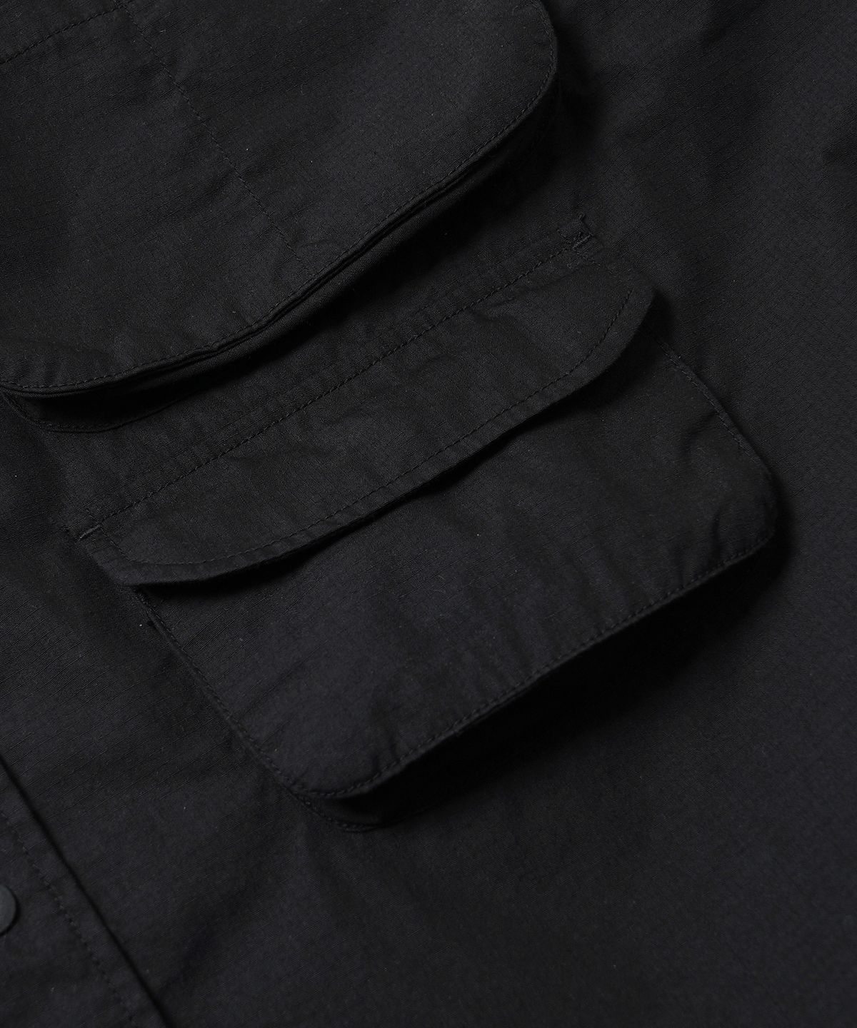 프리즘웍스(FRIZMWORKS) CN RIPSTOP FISHING HALF SHIRT _ BLACK
