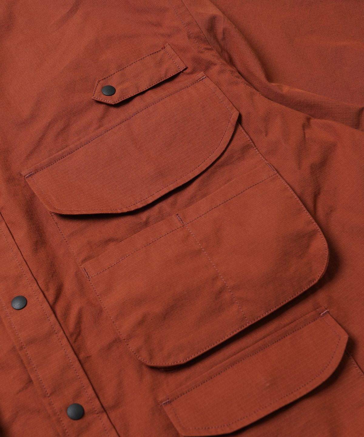 프리즘웍스(FRIZMWORKS) CN RIPSTOP FISHING HALF SHIRT _ BRICK