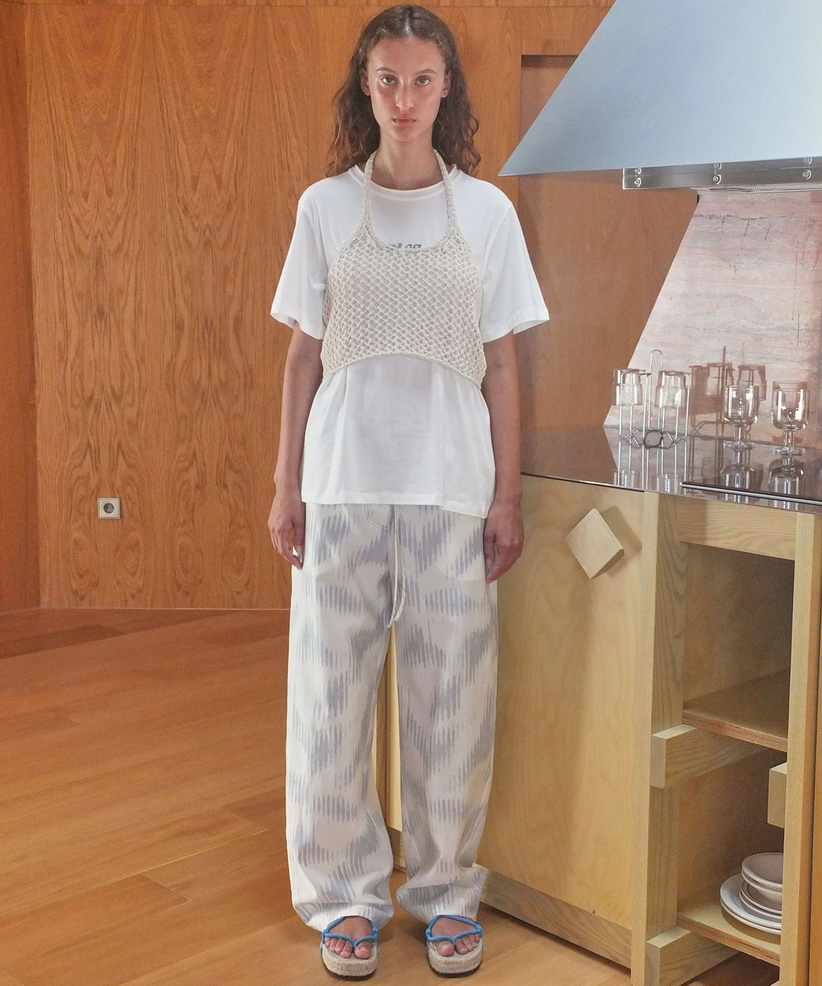 엔오르 스튜디오(ENOR STUDIO) COMFORT STRING WAVE PANTS - GREY