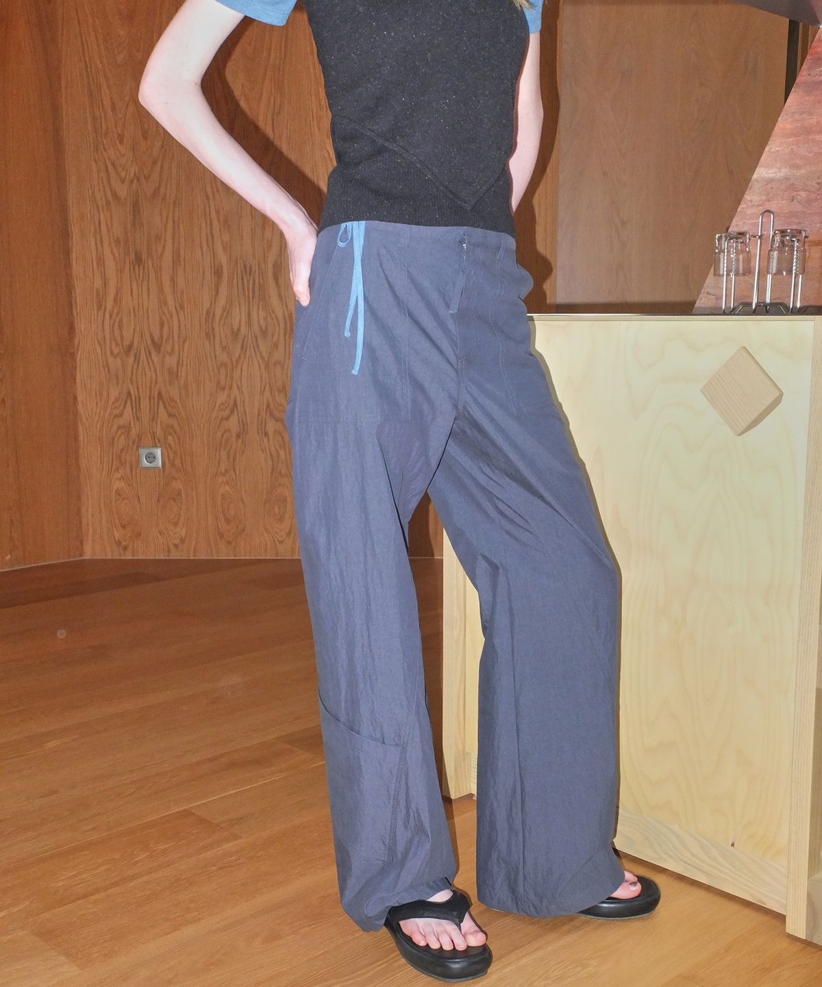 엔오르(EN OR) BAKER WIDE PANTS - NAVY