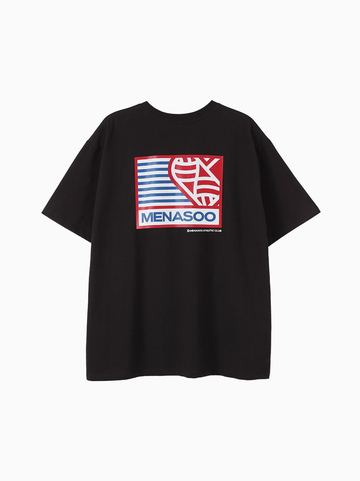 미나수(MENASOO) SMALL HEARTTRACK OVER FIT TEE_BLACK EDITION