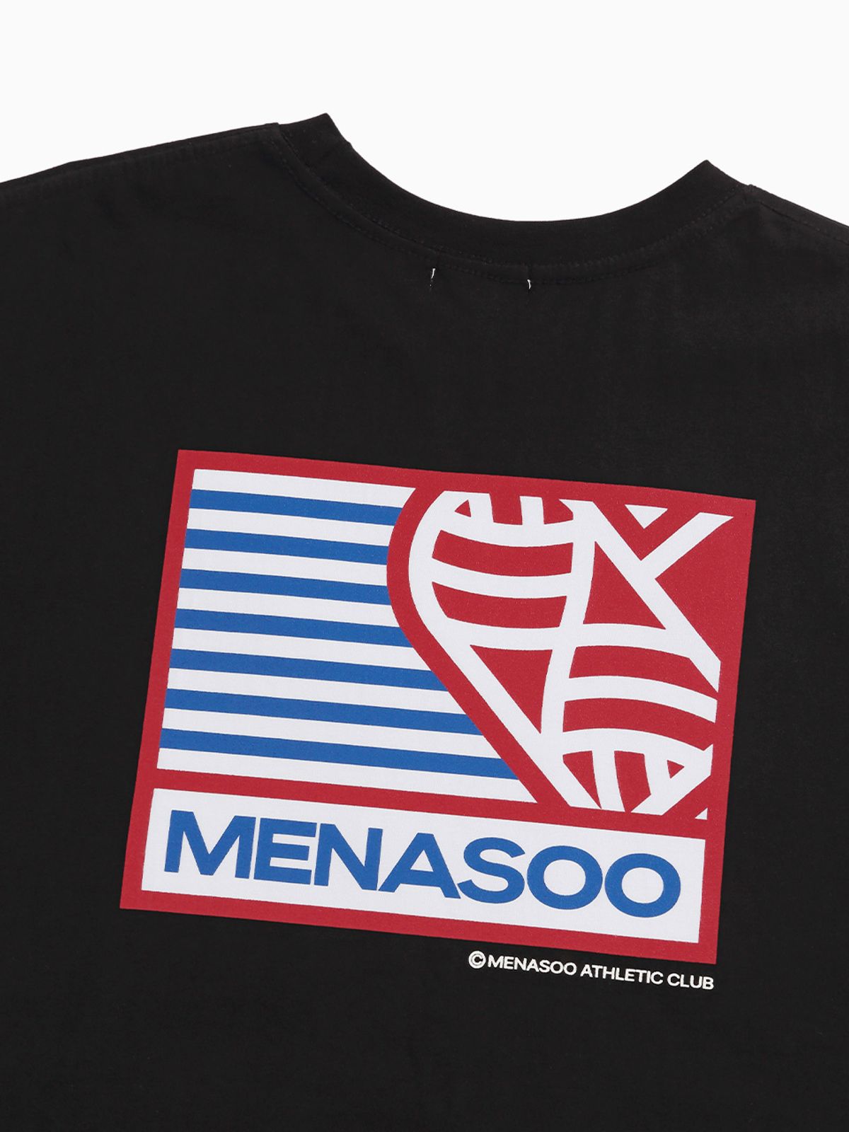 미나수(MENASOO) SMALL HEARTTRACK OVER FIT TEE_BLACK EDITION
