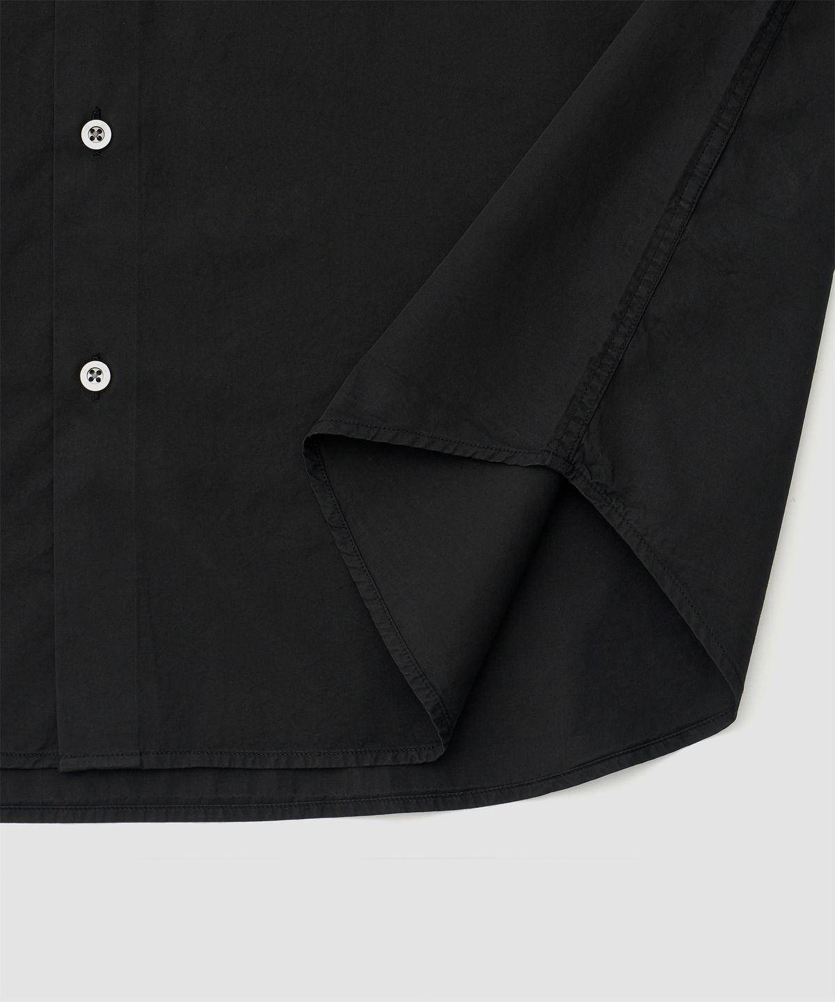 어나더 오피스(ANOTHER OFFICE) Volume Garment Shirt (Almost Black)