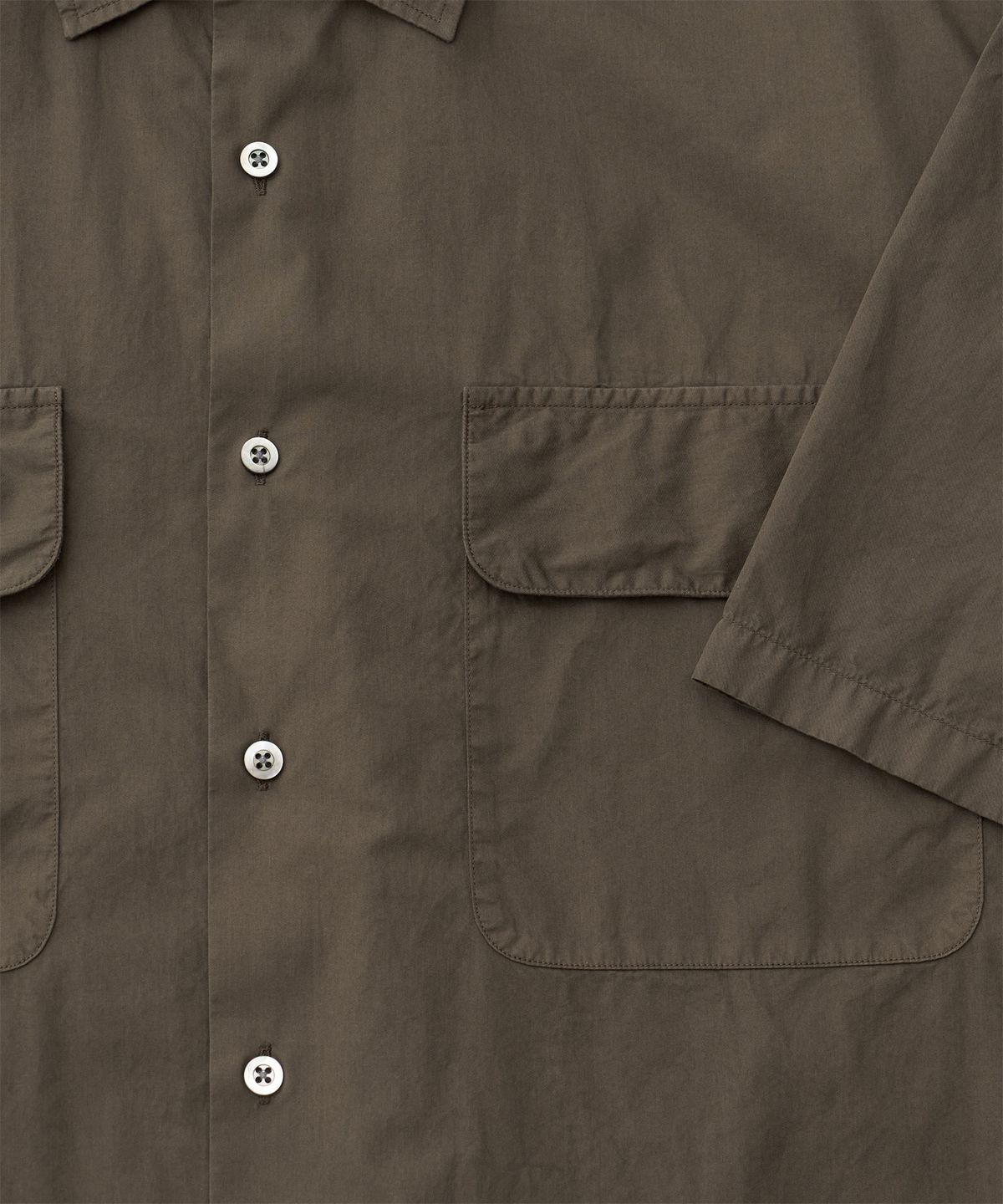 어나더 오피스(ANOTHER OFFICE) Volume Garment Shirt (Mild Brown)