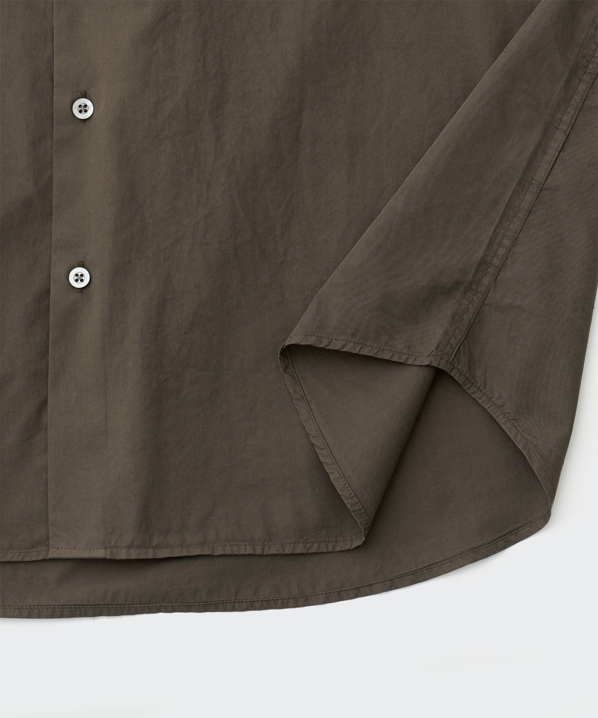 어나더 오피스(ANOTHER OFFICE) Volume Garment Shirt (Mild Brown)