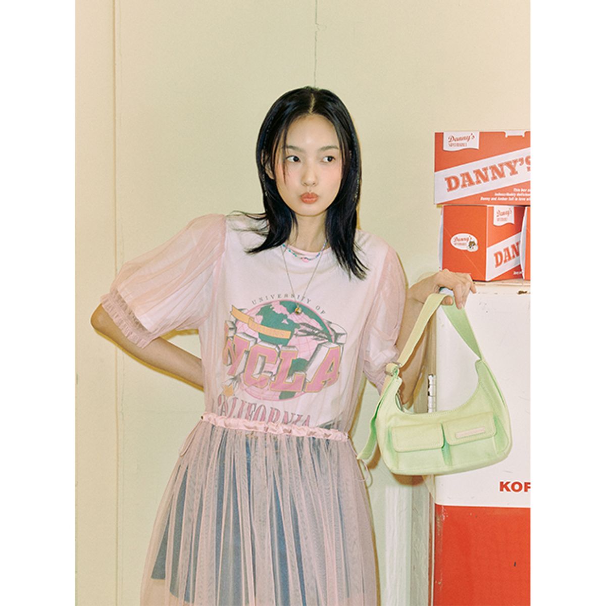 랩(LAP) 레이어드 샤 원피스 AQ2WO577