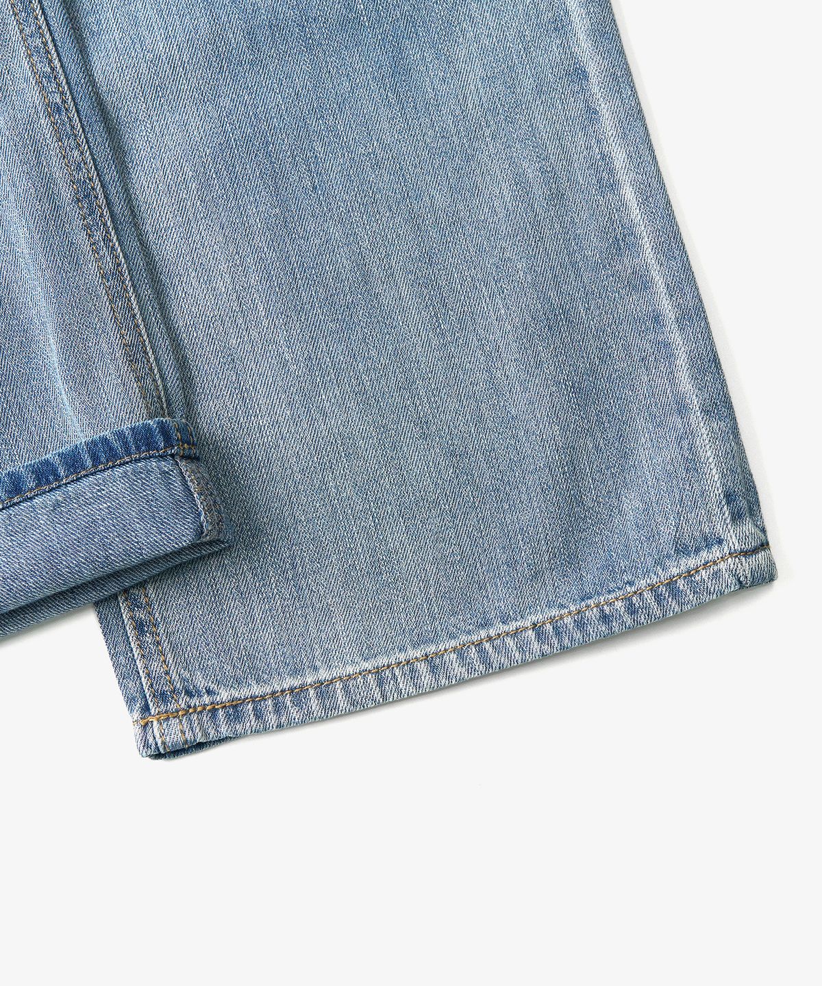 토피(TOFFEE) SL01 섬머 데님 와이드 팬츠 (FADE LIGHT BLUE)