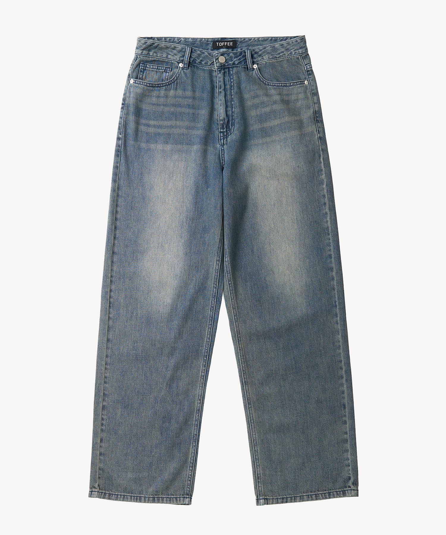MUSINSA | TOFFEE SL01 Summer Denim Wide Pants (VINTAGE BLUE)