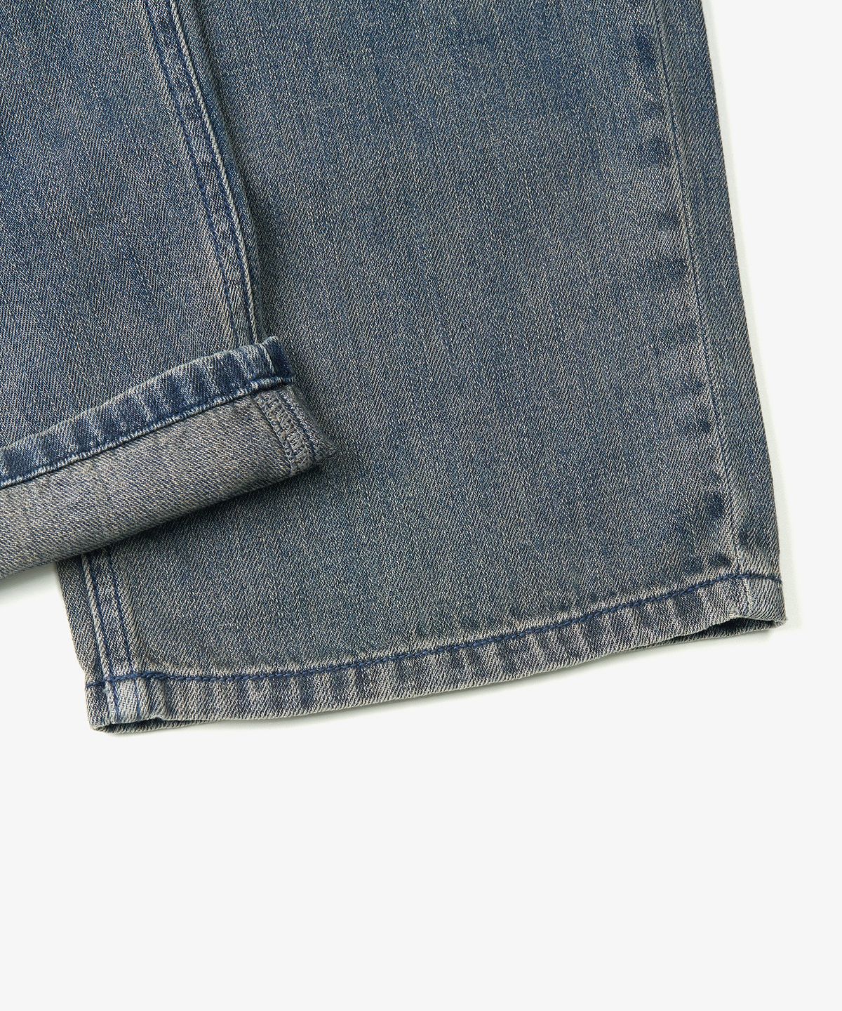 토피(TOFFEE) SL01 섬머 데님 와이드 팬츠 (VINTAGE BLUE)